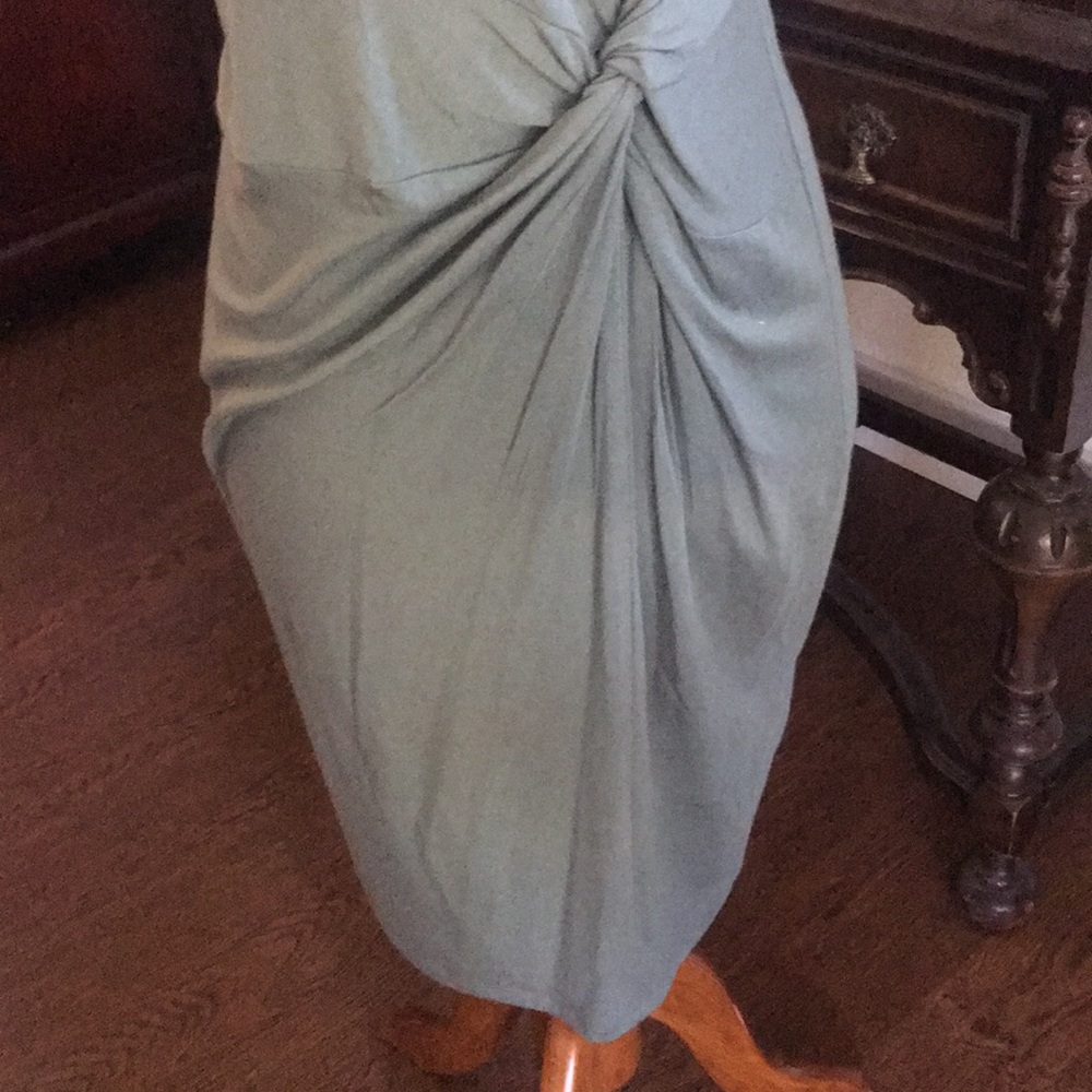 NWT Maison Jules Pale Sage Knit Sheath Dress. - Picture 4 of 6